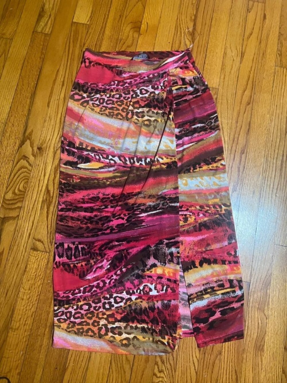 Y2K Multicolor Leopard Maxi Skirt